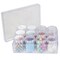 Everything Mary Clear Bead Organizer with 12 Removable Jars – Portable Storage for Jewelry, Diamond Art, and Small Craft Supplies